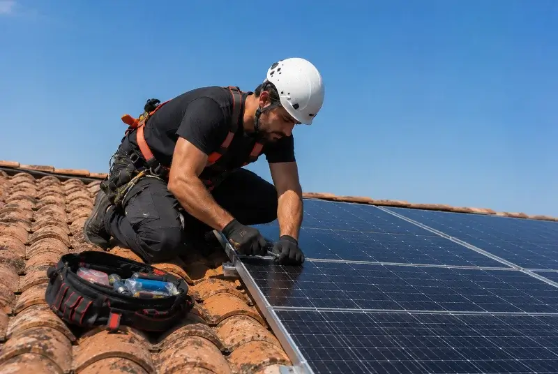 Maintenance et monitoring de panneaux solaires à Saint-Varent